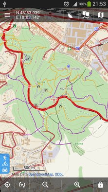 Map layer of forest roads/paths for Locus