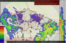 Meteoradar - it rains everywhere but not in Žilina