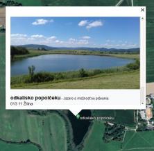 Ash disposal lake for bathing? (Google maps)
