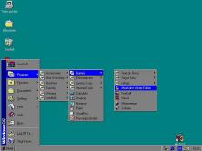 Split start menu in Windows 98