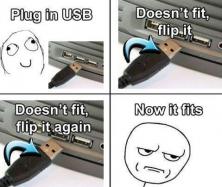 Ako správne otočiť USB konektor pri pripájaní... kto by to nepoznal?